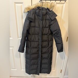 Small L.L. Bean Ultra Warm Long Down Feather Jacket Coat - Black